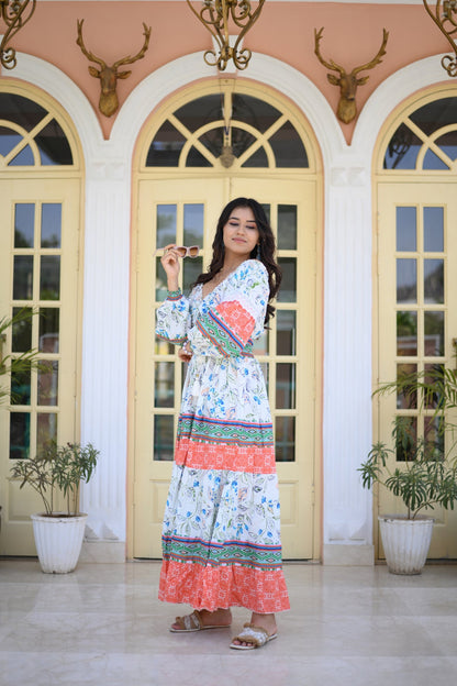 Off Shoulder Puff Sleeves Dress