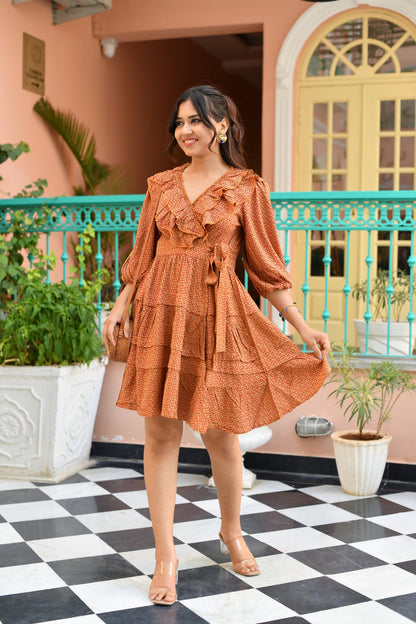 Cocoa Dream Frilled Dress